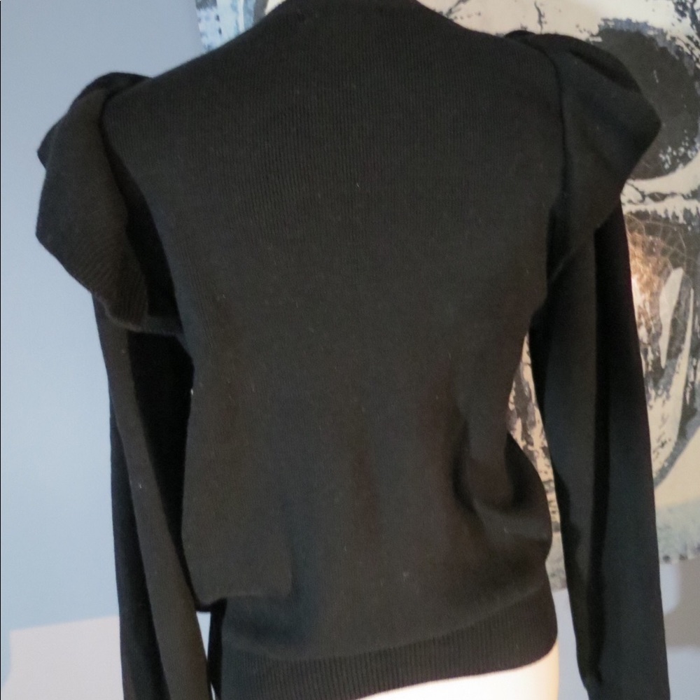 Black Ruffled Sweater - Picture 5 of 6